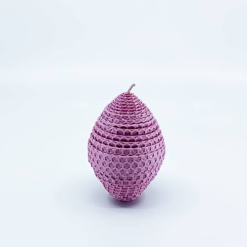 Natural Bee Wax Handmade Egg Shape Candle H9