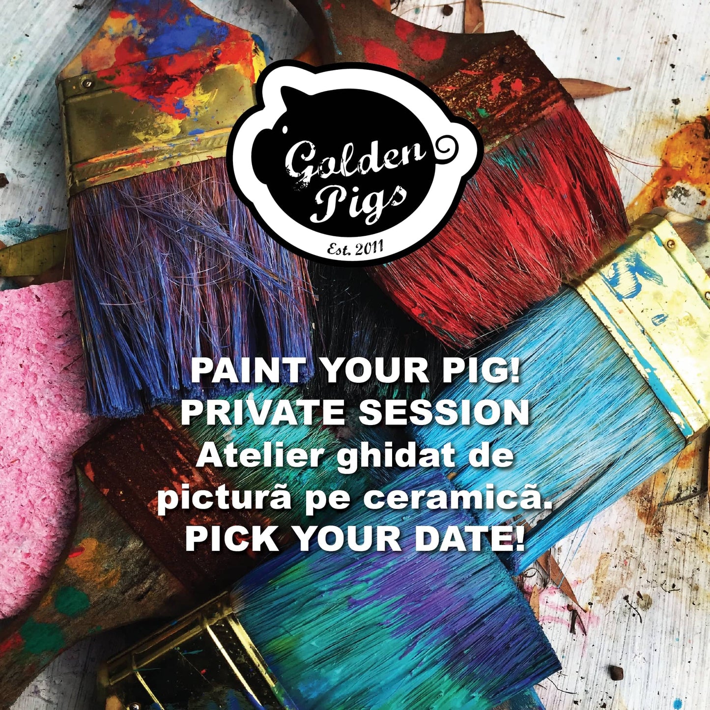 PAINT YOUR PIG! - PRIVATE SESSION - Atelier Ghidat De Pictura Pe Ceramica.