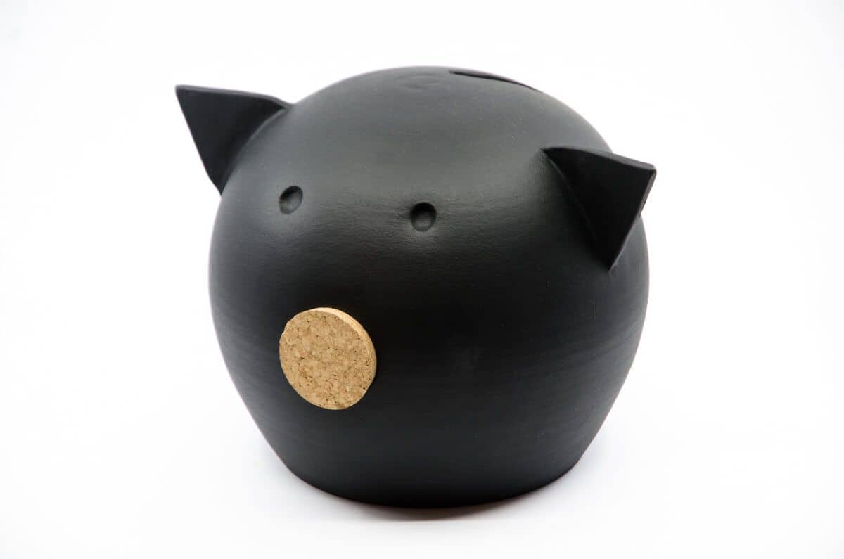 Handmade Ceramic Blackboard Piggy Bank -The Chalk Collection