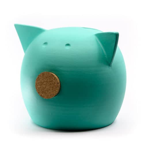 Handmade Ceramic Blackboard Piggy Bank -The Chalk Collection