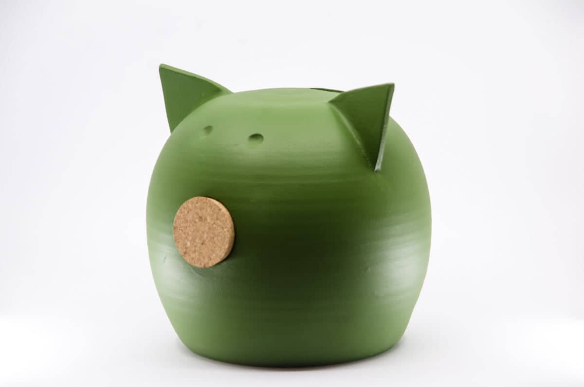 Handmade Ceramic Blackboard Piggy Bank -The Chalk Collection